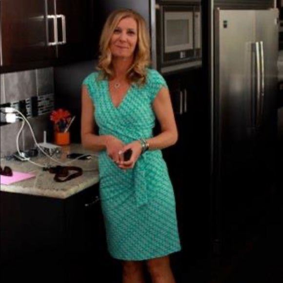 le chateau White & Aqua dress - Small - Picture 4 of 7